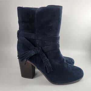 Parker & Sky Blue Suede Ankle Boots Women's Size 8